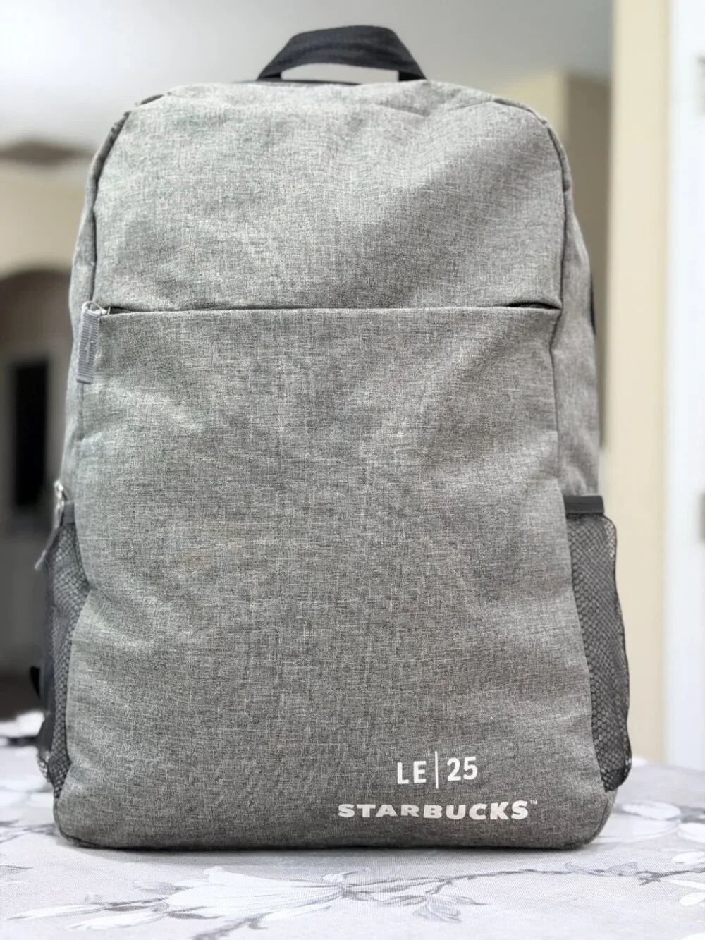 Starbucks LE 25 Limited Edition Gray Backpack Laptop Travel School Book Bag EUC